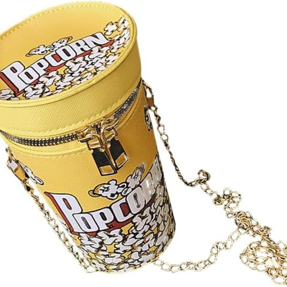 Women's Popcorn Shape PU Crossbody Bag Wallet Coin Purse Fun Casual
